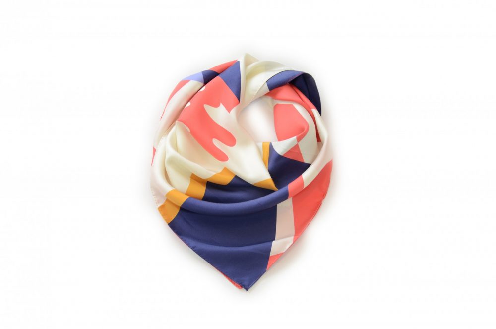 Foulard Shandor Twin Peaks, This Pie is a Crime, foulard en soie made in Francee