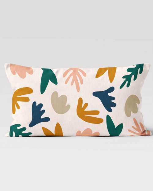 Coussin coraux à la matisse