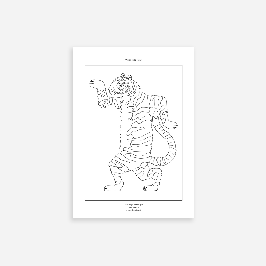 Coloriage Aristide Le Tigre A Telecharger Gratuitement Shandor Decoration Affiches Coussins Tentures Made In France Coloriage Aristide Le Tigre A Telecharger Gratuitement Shandor Decoration Affiches Coussins Tentures Made In France