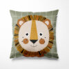 Coussin réversible en velours lion, Made in France