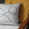 Coussin Esquisse noir et blanc