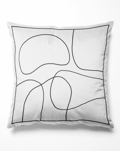 Coussin Esquisse noir et blanc