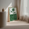 La Fleur - vert anglais - illustration d'art - 50 x 70 -shandor-camille-fosse